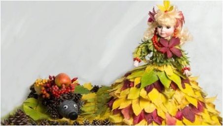 Опции за есенни занаяти на тема & # 171 + Doll & # 187 +