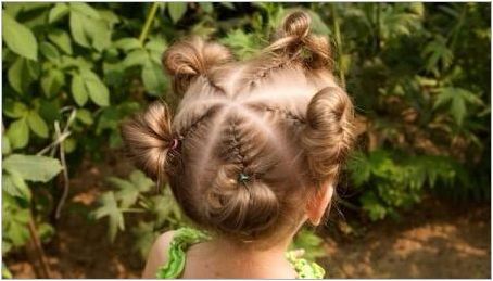 Прически за момичета 2-3 години на къса коса