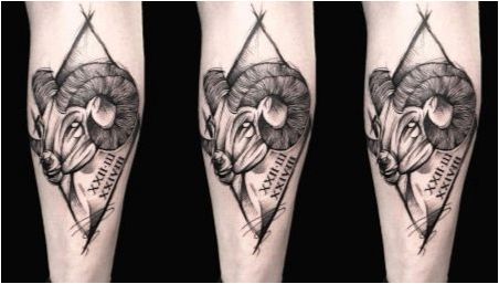Татуировка като знак на зодиака Овен